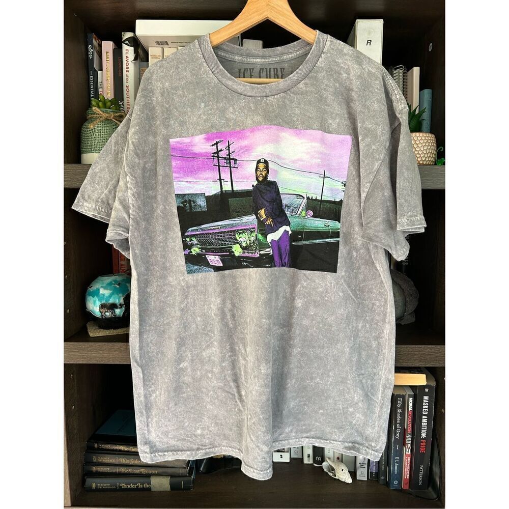 🐿️ NWOT Ice Cube Mineral Wash Grey Short Sleeve Graphic Tee Unisex XL